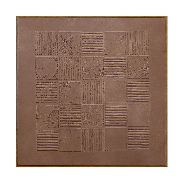 Πίνακας Με Κορνίζα (60x60) Espiel Καφέ FAL320