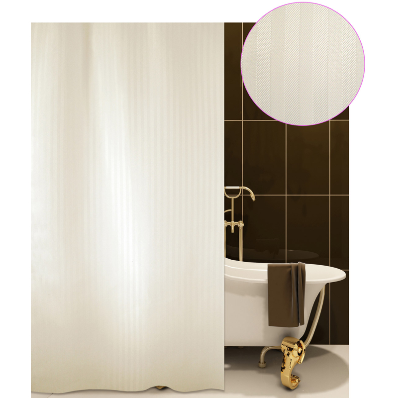 Κουρτίνα Μπάνιου (180x180) Με Κρίκους San Lorentzo Luxor Beige