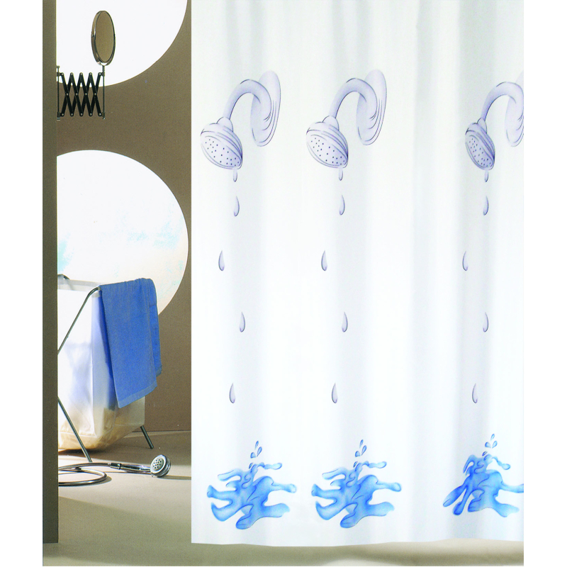 Κουρτίνα Μπάνιου (180x180) Με Κρίκους San Lorentzo Shower