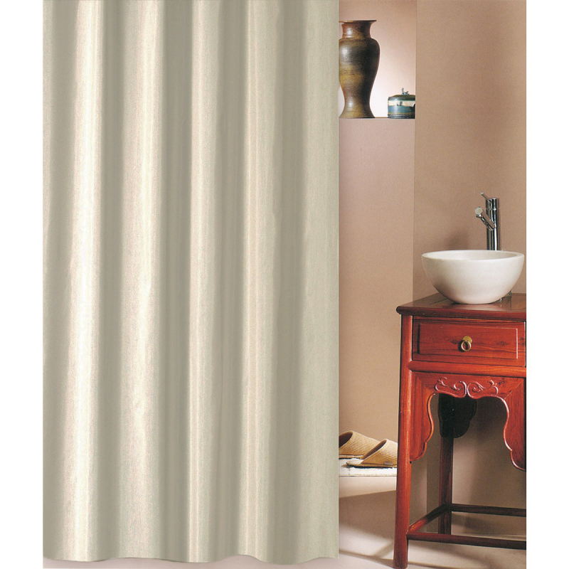 Κουρτίνα Μπάνιου (180x240) Με Κρίκους San Lorentzo Solid Beige