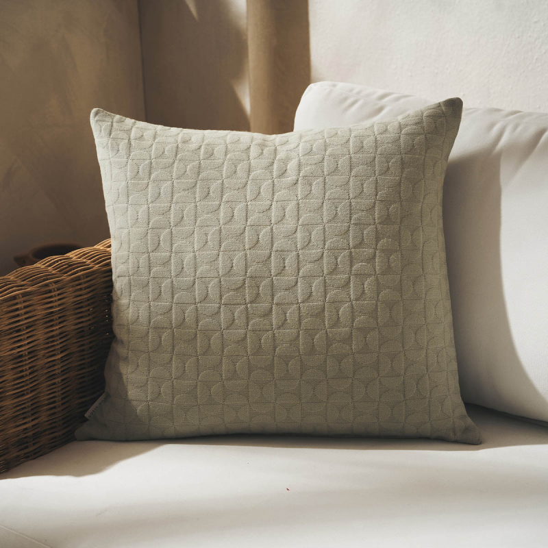 Διακοσμητική Μαξιλαροθήκη (50x50) Gofis Home Eliena Smoke Green 402/07