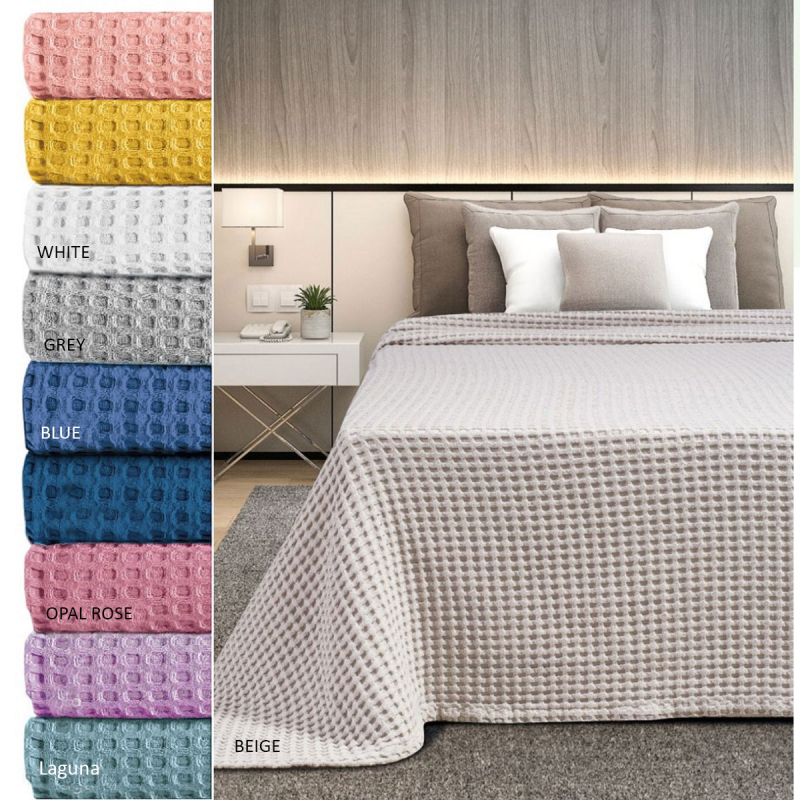Κουβέρτα Πικέ King Size (240x260) AdamHome Waffle SS2023
