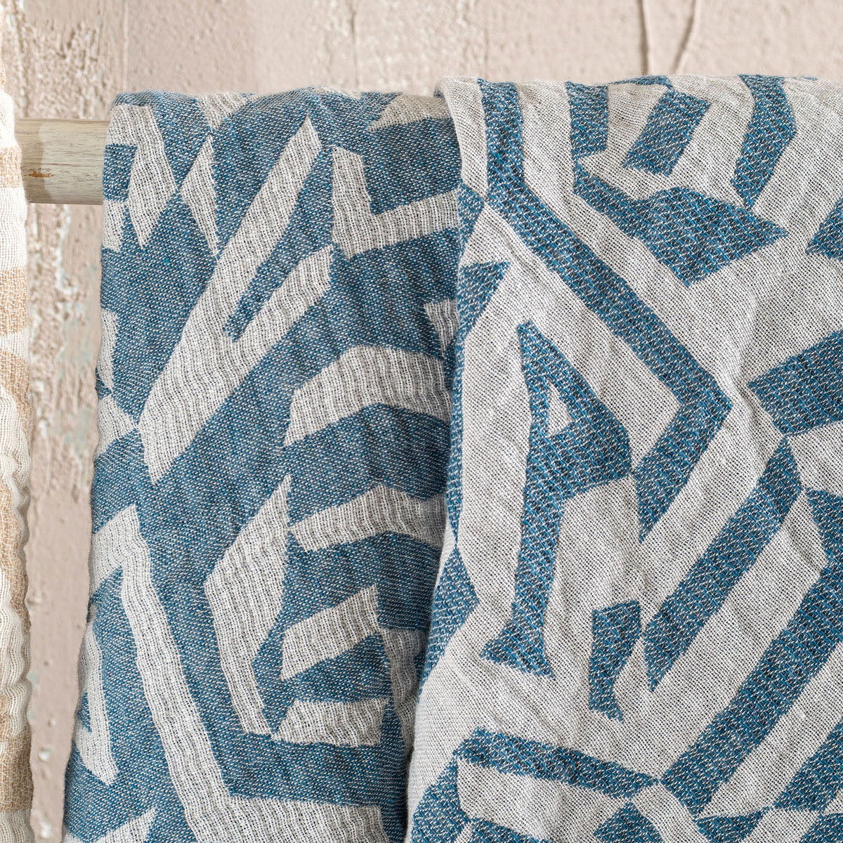 Παρεό Ματλασέ (100X200) Rythmos Azzuro Blue Home Θαλάσσης Spitishop