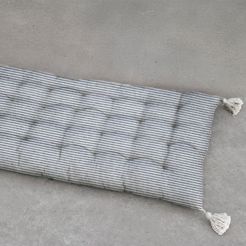 Μαξιλάρα Για Παγκάκι/Δαπέδου (60x120) Rythmos Sonia Grey Striped