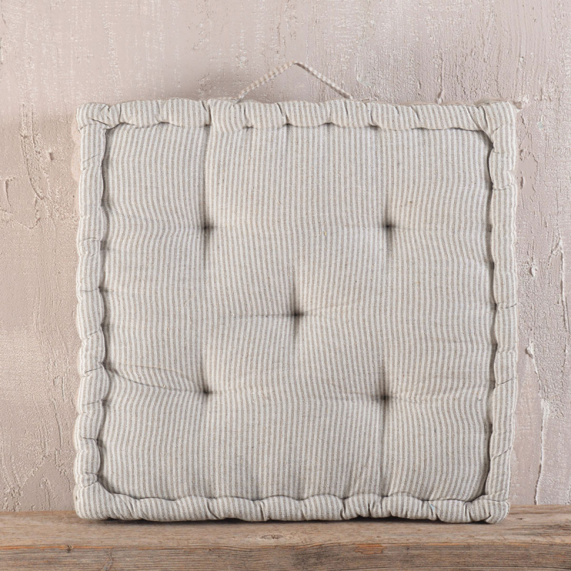 Μαξιλάρα Δαπέδου (50x50x10) Rythmos Kathy Beige Striped