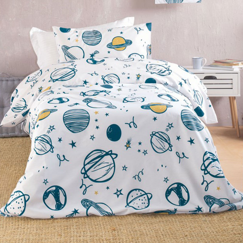 Σεντόνια Μονά (Σετ) Rythmos Symbol Saturn White