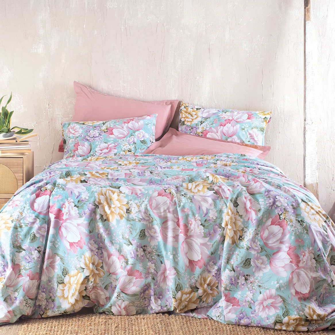 Rythmos Home Παπλωματοθήκη Υπέρδιπλη (Σετ 225x250) Rythmos Next Margo