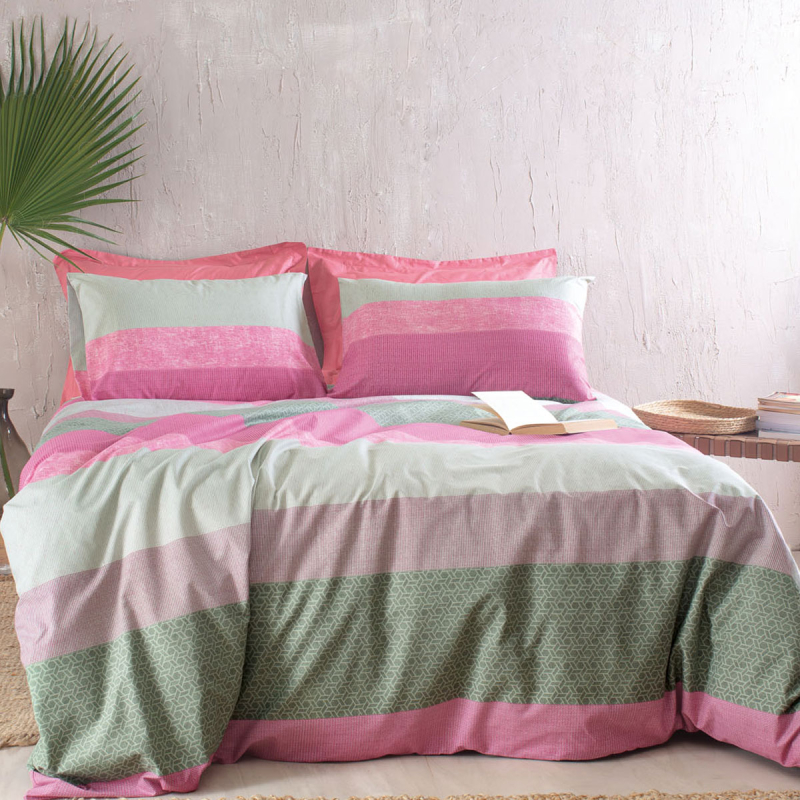 Παπλωματοθήκη Υπέρδιπλη (Σετ 225x250) Rythmos Next Robin Pink