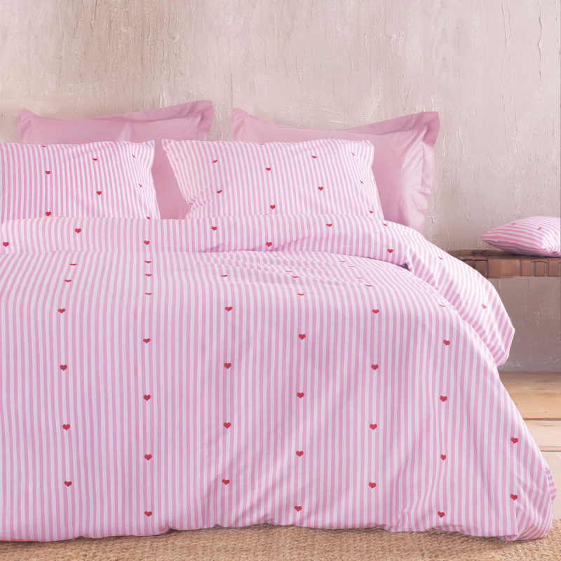 Κουβερλί Υπέρδιπλo (Σετ 220x240) Rythmos Symbol Young Heart