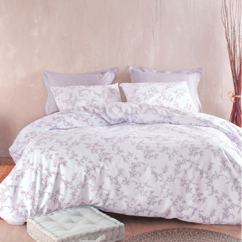 Κουβερλί Μονό (Σετ 160x240) Rythmos Symbol Odet Purple