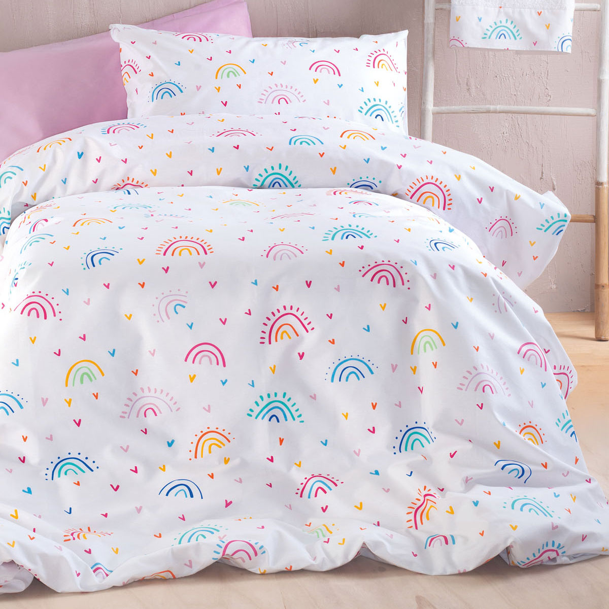 Rythmos Home Κουβερλί Μονό (Σετ 160x240) Rythmos Symbol Rainbow