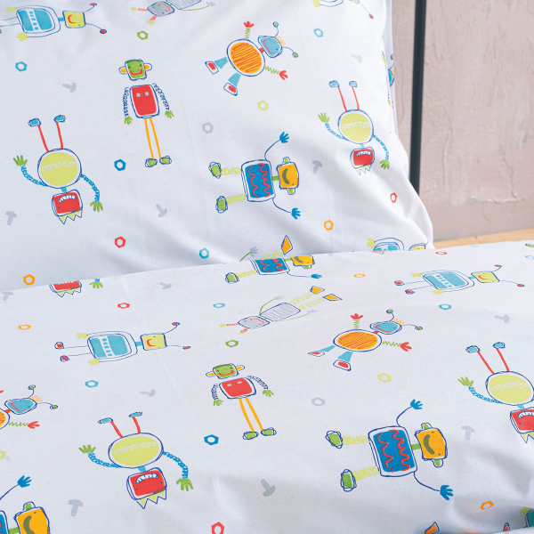 Κουβερλί Μονό (Σετ 160x240) Rythmos Symbol Robot Chat