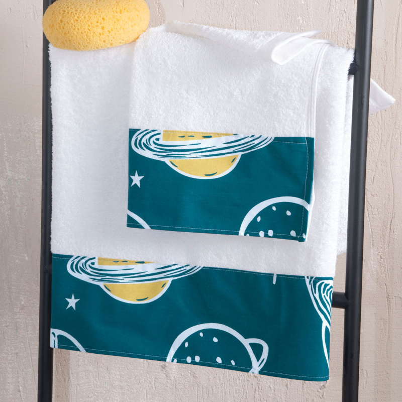 Παιδικές Πετσέτες (Σετ 2τμχ) Rythmos Saturn Petrol 500gsm