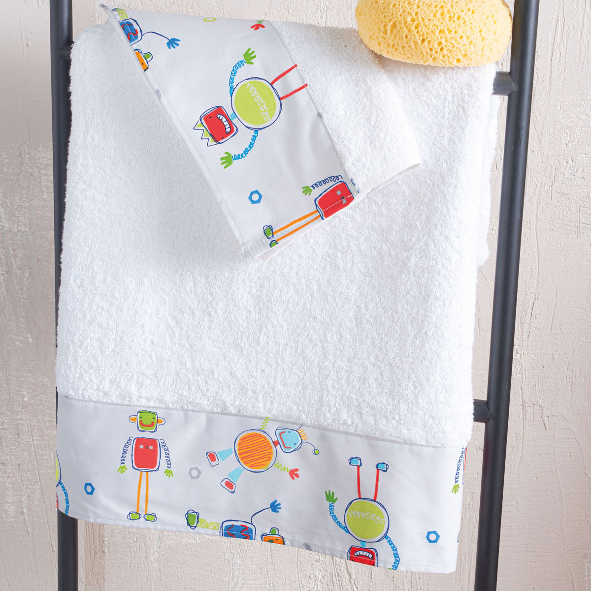 Rythmos Home Παιδικές Πετσέτες (Σετ 2τμχ) Rythmos Robot