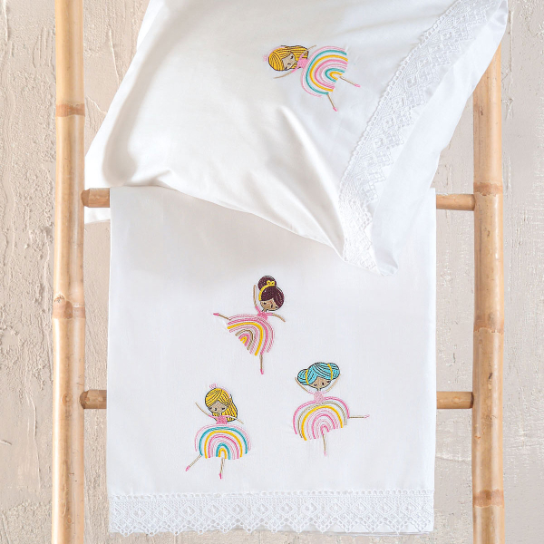 Σεντόνια Κούνιας (Σετ) Rythmos Rainbow Girls