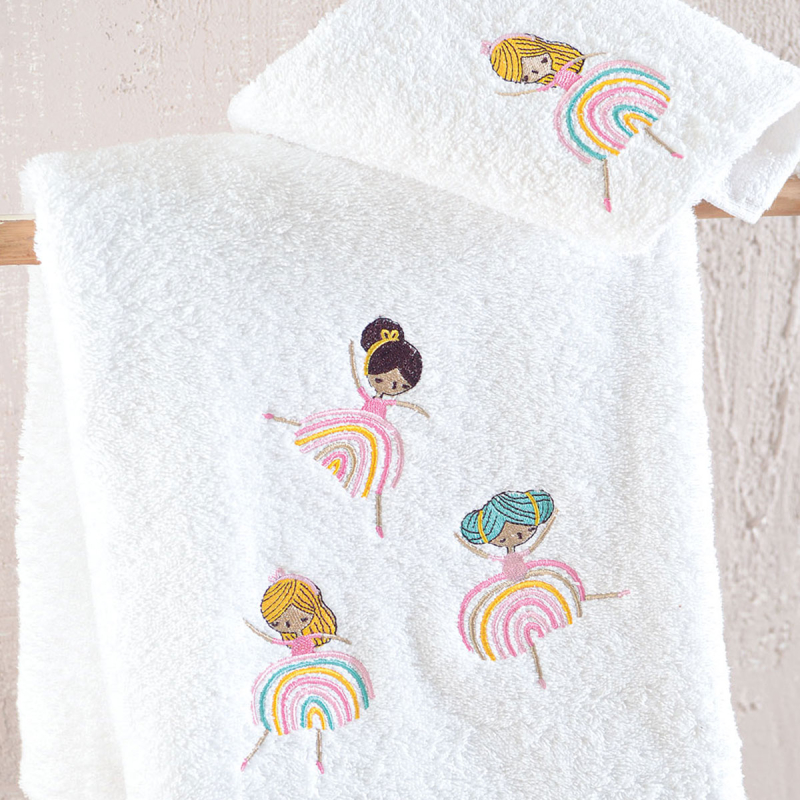 Βρεφικές Πετσέτες (Σετ 2τμχ) Rythmos Rainbow Girls