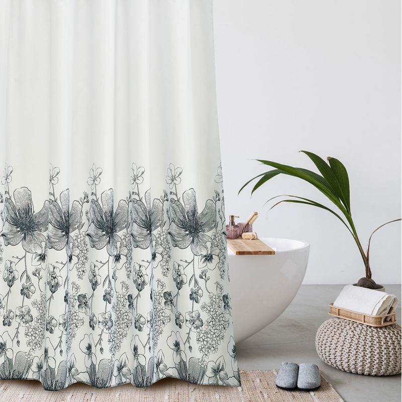 Κουρτίνα Μπάνιου (180x180) Με Κρίκους Whitegg BC124