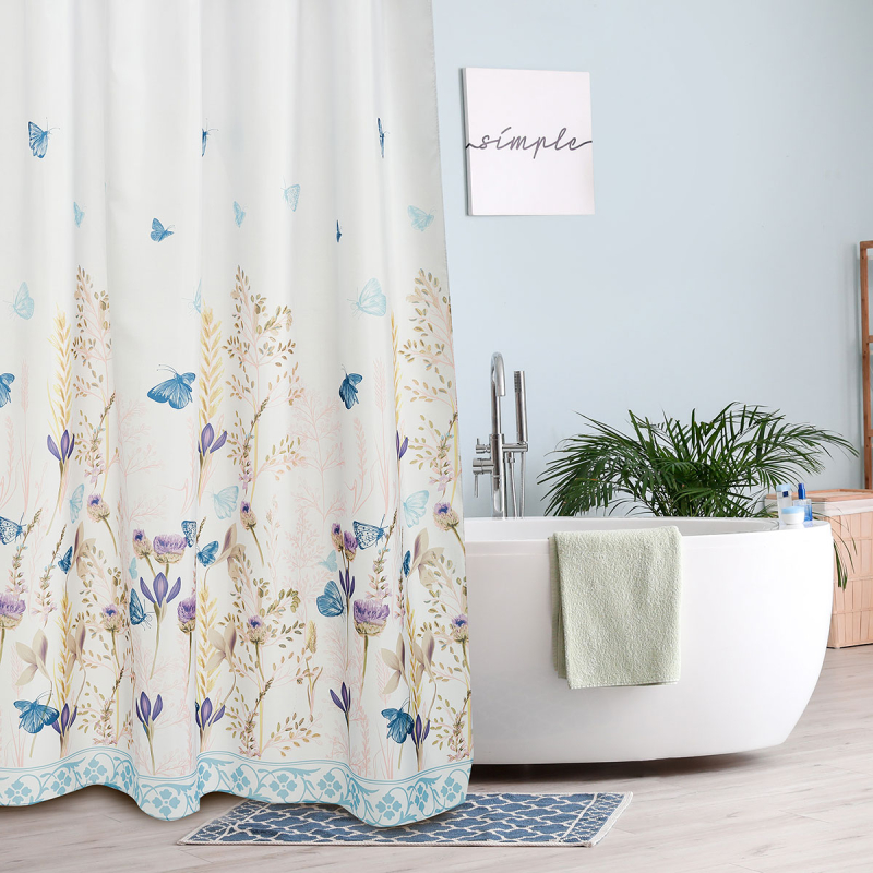 Κουρτίνα Μπάνιου (180x180) Με Κρίκους Whitegg BC125