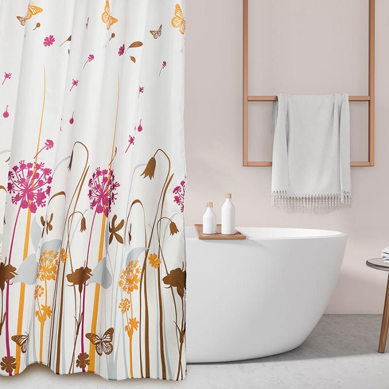 Κουρτίνα Μπάνιου (180x180) Με Κρίκους Whitegg BC128