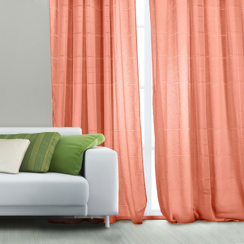 Κουρτίνα (270x280) Με Τρουκς Whitegg K0180-4 Terracotta