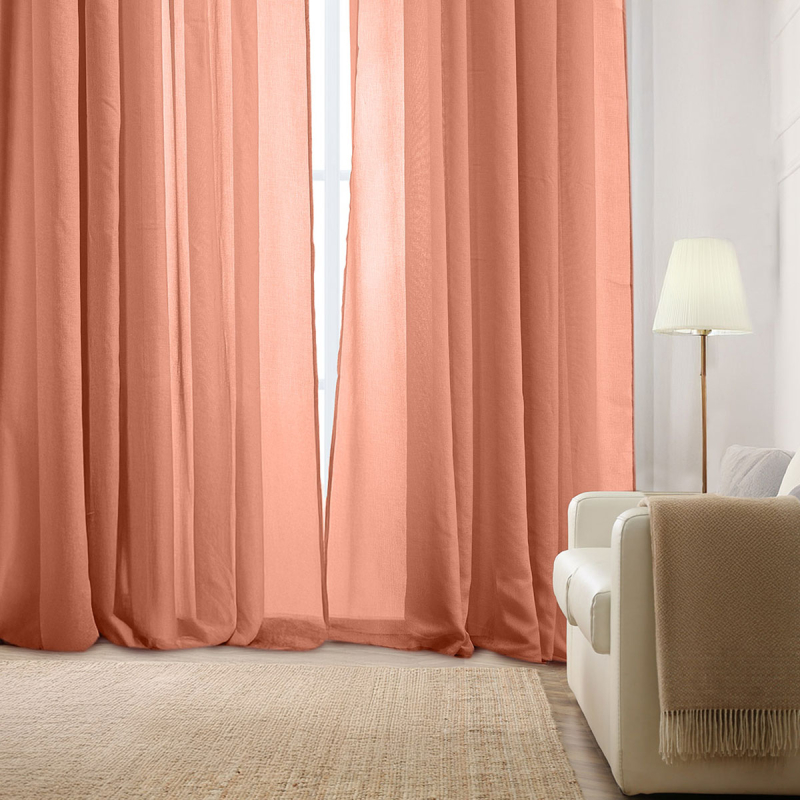 Κουρτίνα (270x280) Με Τρέσα Whitegg K0181-2 Terracotta