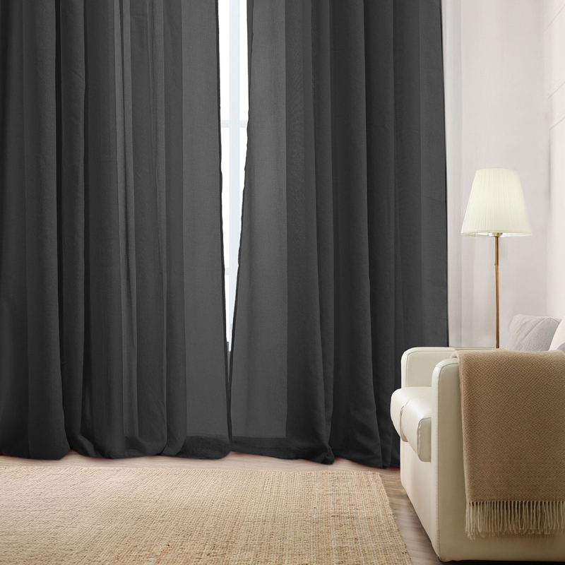 Κουρτίνα (270x280) Με Τρουκς Whitegg K0181-5 Black