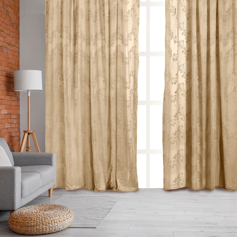 Κουρτίνα (270x280) Με Τρέσα Whitegg K0194-4 Ecru