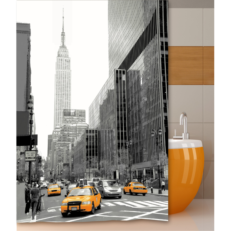 Κουρτίνα Μπάνιου (180x180) Με Κρίκους San Lorentzo Taxi