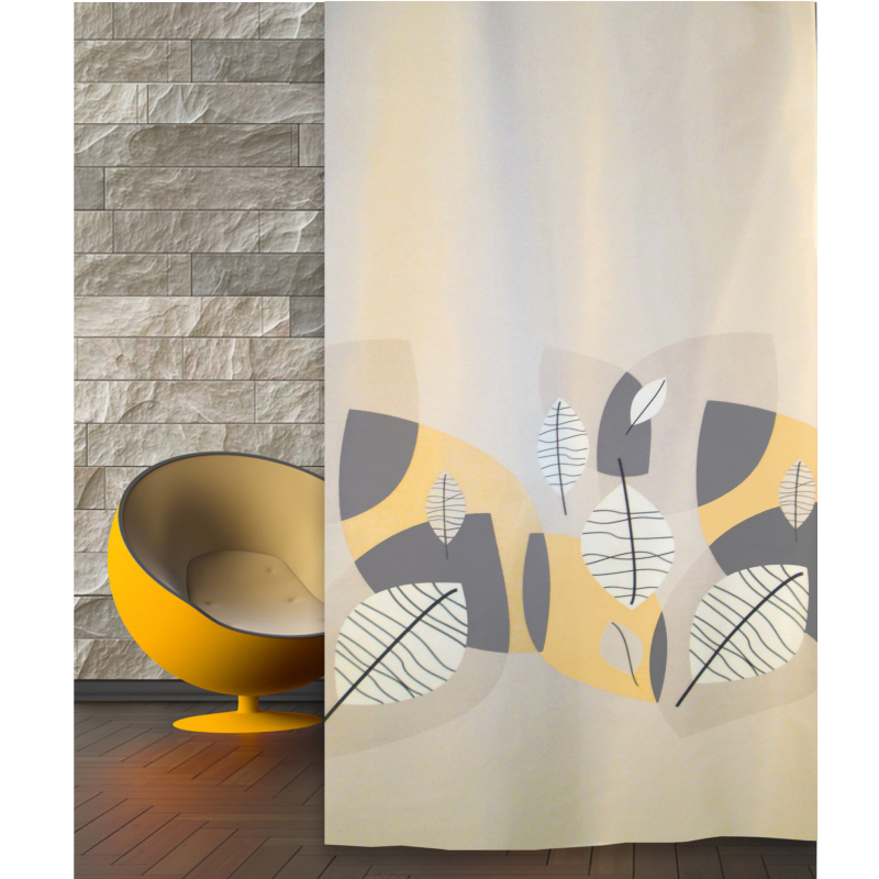 Κουρτίνα Μπάνιου (180x180) Με Κρίκους San Lorentzo Tierra Grey