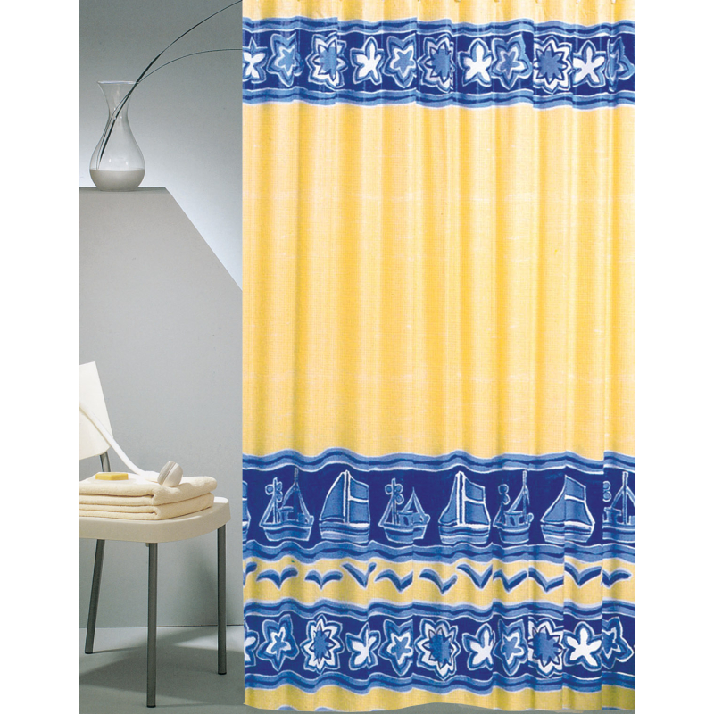 Κουρτίνα Μπάνιου Πλαστική (180x180) Με Κρίκους San Lorentzo RS-399