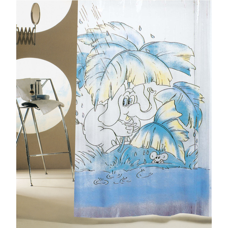 Κουρτίνα Μπάνιου Πλαστική (180x200) Με Κρίκους San Lorentzo SS-575