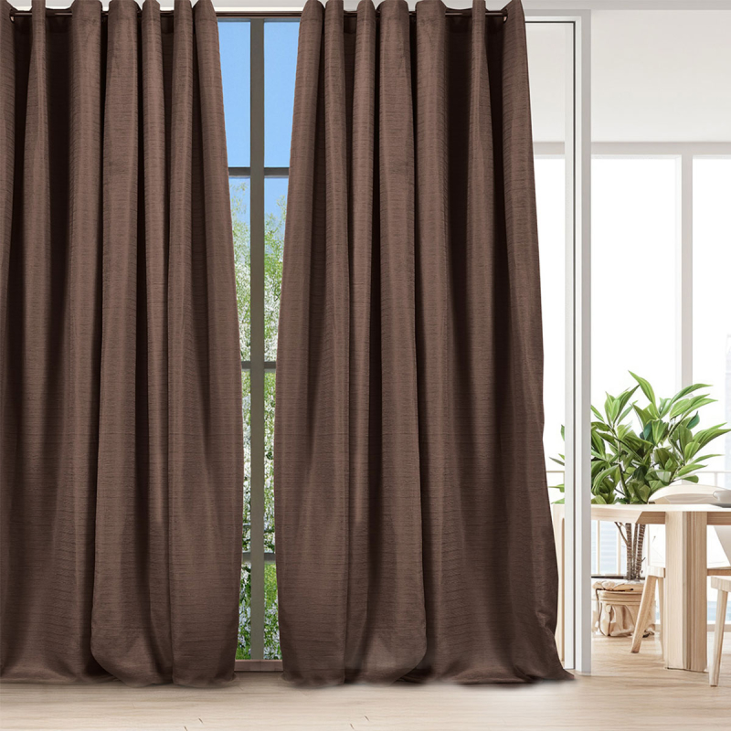 Κουρτίνα (270x280) Με Τρουκς Whitegg K0187-1 Coffee