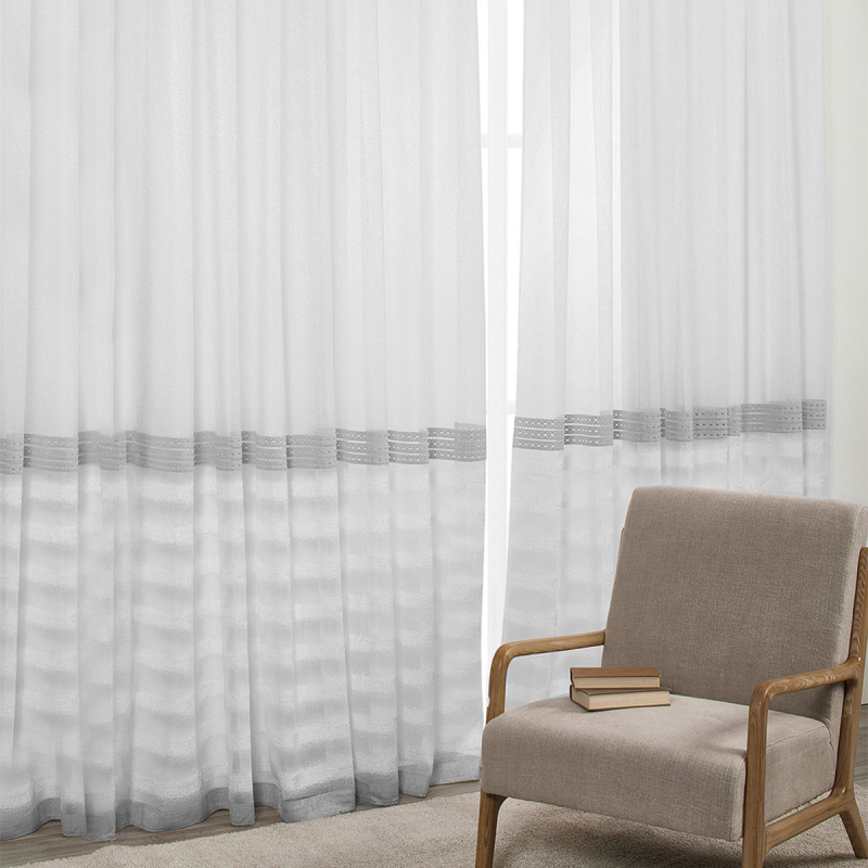 Κουρτίνα (270x280) Με Τρουκς Whitegg K0186-1 Grey