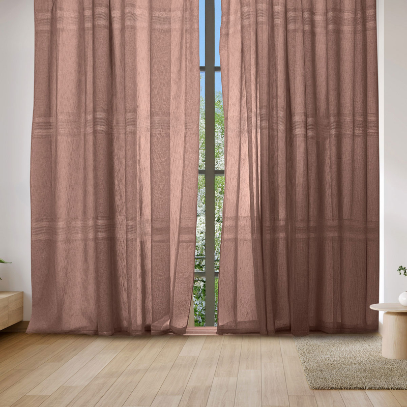 Κουρτίνα (270x280) Με Τρέσα Whitegg K0188-5 Salmon