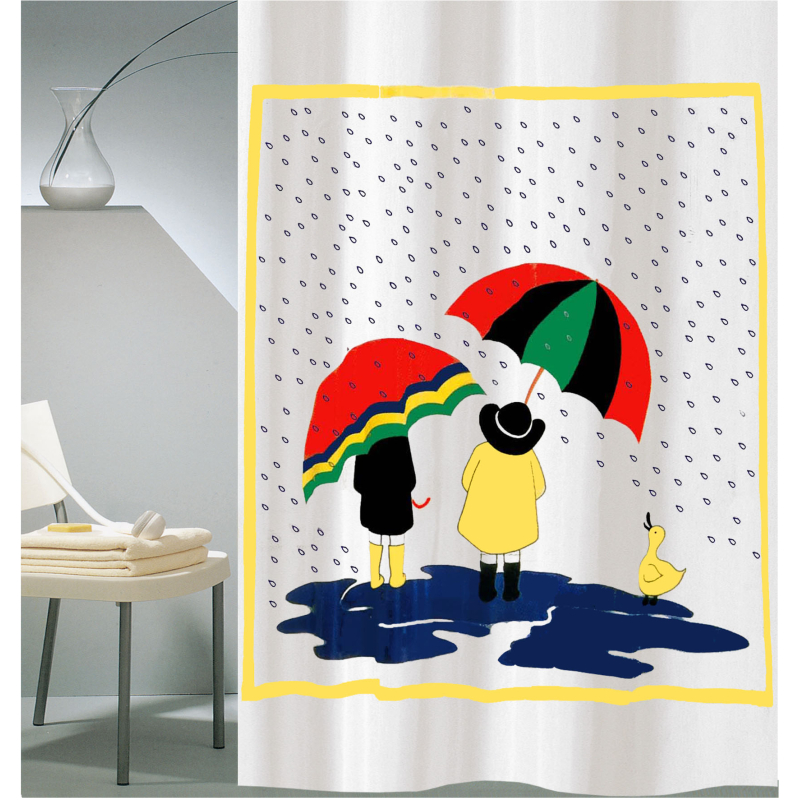 Κουρτίνα Μπάνιου Πλαστική (180x200) Με Κρίκους San Lorentzo SS-511