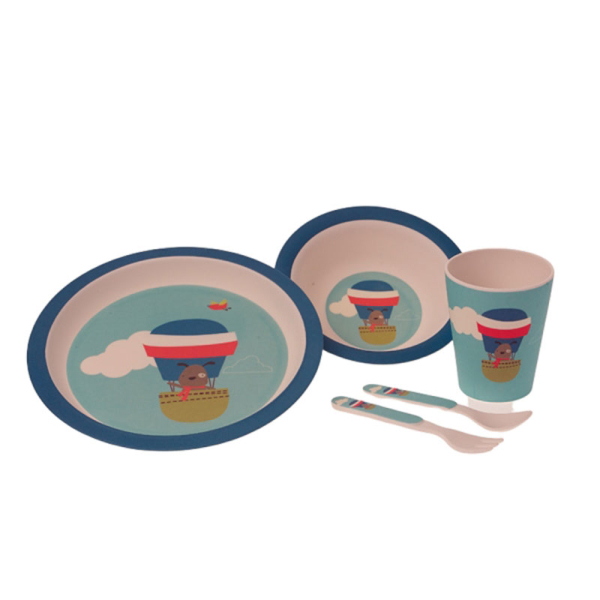 Παιδικό Σετ Φαγητού 5τμχ Gamberritos Balloon Blue