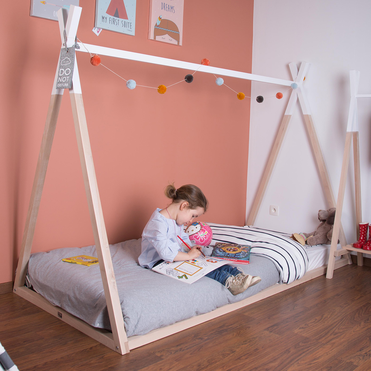 ChildHome Παιδικό Κρεβάτι Montessori (70x140) ChildHome Tipi Natural 72581
