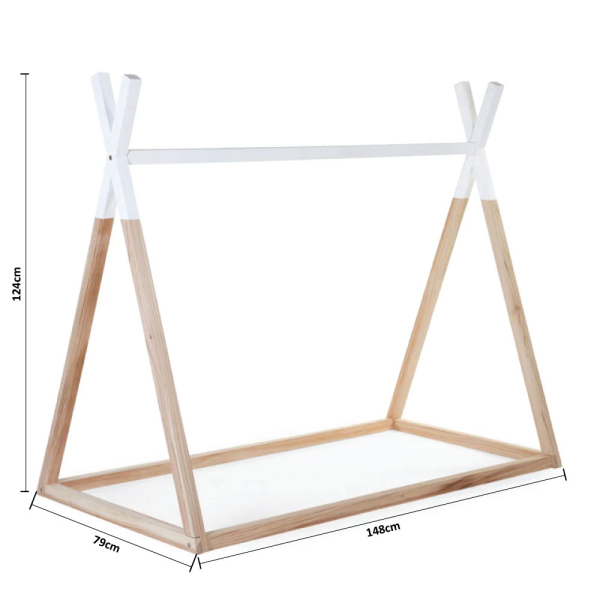 Παιδικό Κρεβάτι Montessori (70x140) ChildHome Tipi Natural 72581