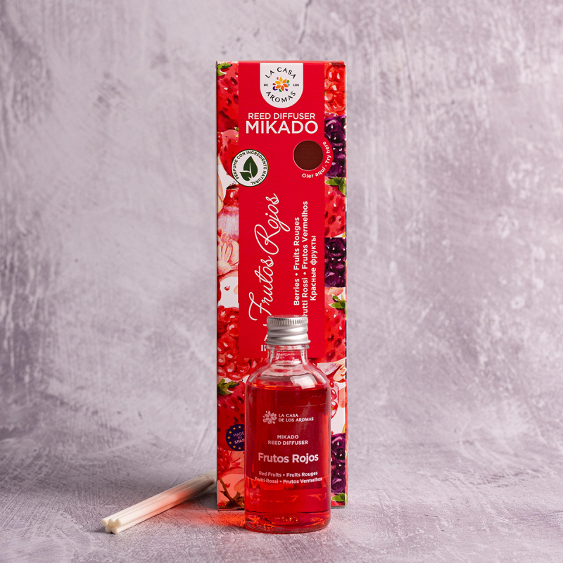 Αρωματικό Χώρου 50ml Με Στικς La Casa De Los Aromas 034375 Κόκκινα Φρούτα