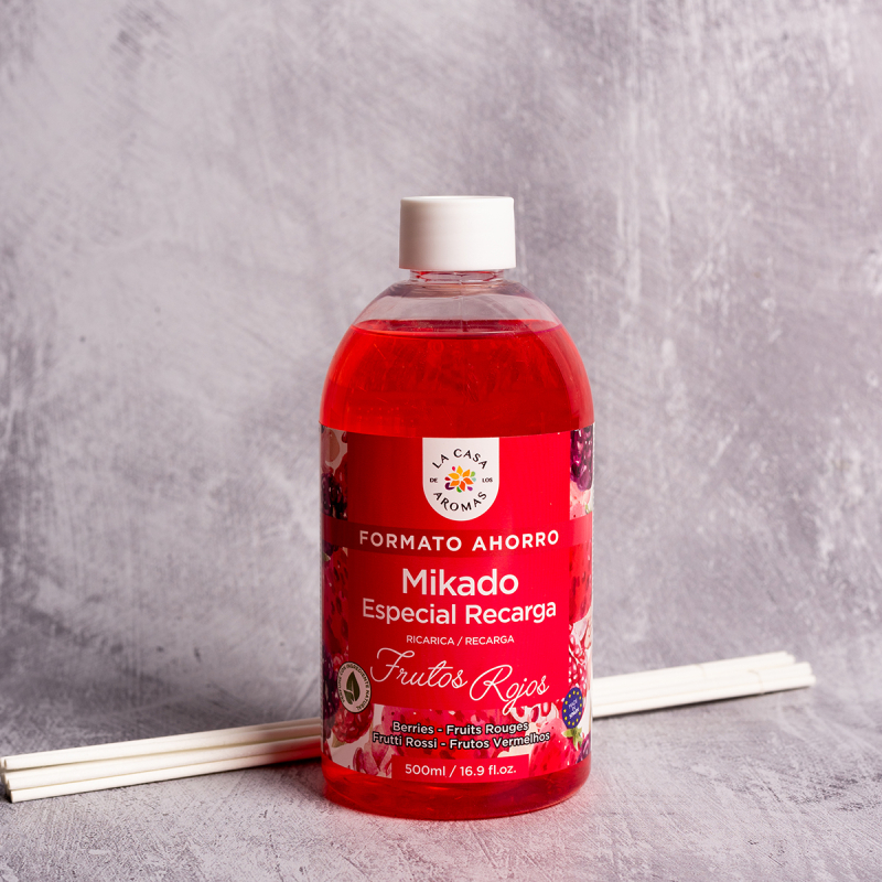 Αρωματικό Χώρου 500ml Με Στικς La Casa De Los Aromas 049355 Κόκκινα Φρούτα
