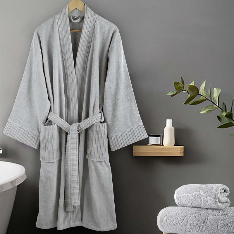 Μπουρνούζι Nima Velvet Kimono Grey
