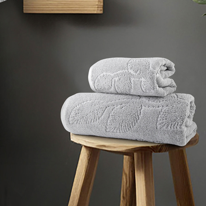 Πετσέτες Μπάνιου (Σετ 2τμχ) Nima Serenity Grey 520gsm