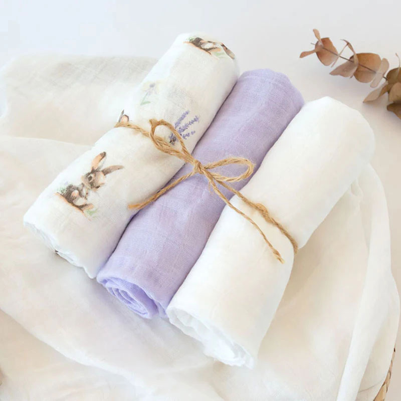 Μουσελίνες/Πάνες Αγκαλιάς (Σετ 3τμχ) Kiokids Lavender Bunny 5297