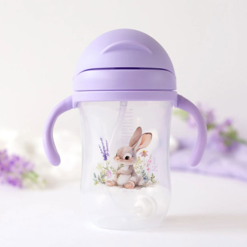 Παγούρι Με Καλαμάκι 300ml Kiokids Lavender Bunny 5370
