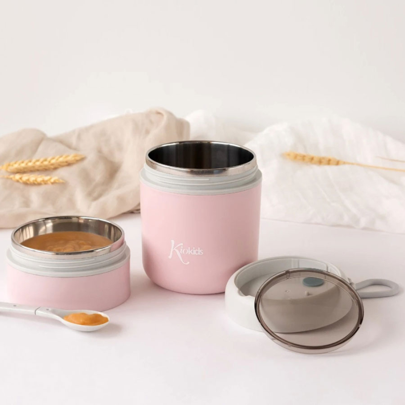 Βρεφικό Θερμός Φαγητού 710ml + Κουτάλι Kiokids Ροζ 5493