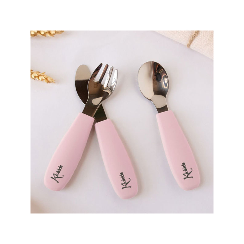 Πιρούνι-Μαχαίρι-Κουτάλι (Σετ) Kiokids Ροζ 5715