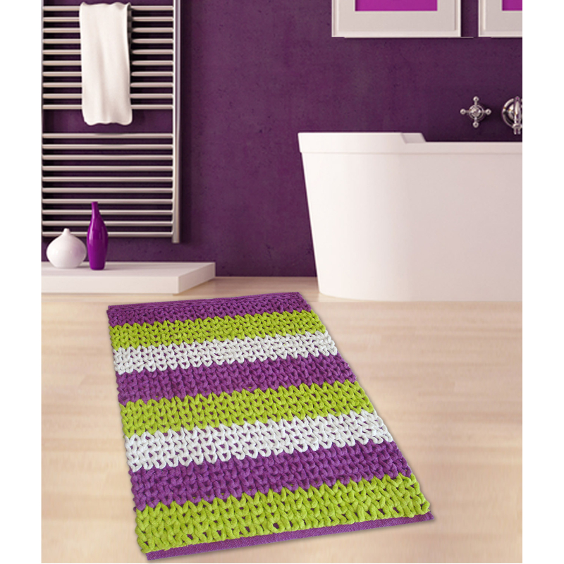 Πατάκι Μπάνιου (70x120) San Lorentzo 2335 Purple/Lime