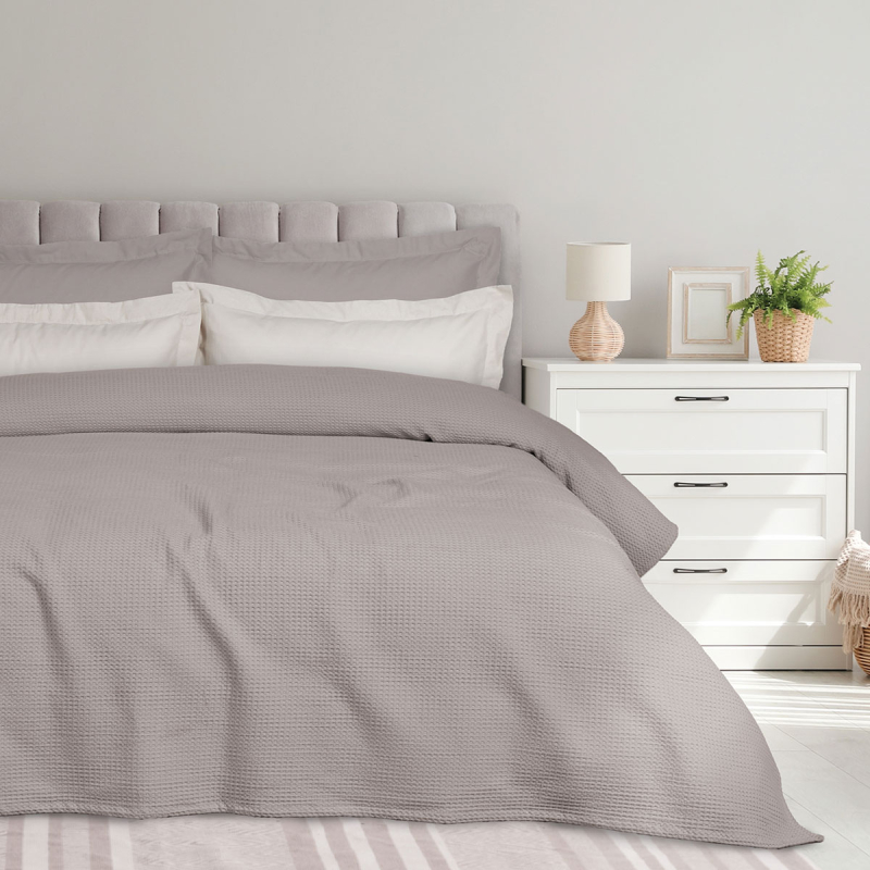 Κουβέρτα Πικέ King Size (240x260) Das Home 0495 Taupe