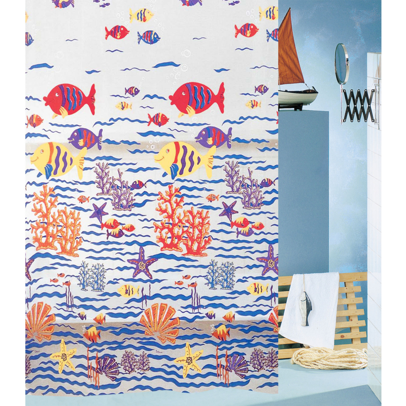 Κουρτίνα Μπάνιου Πλαστική (180x180) Με Κρίκους San Lorentzo RS-537