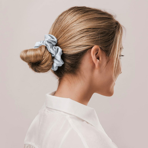 Μεταξωτή Μαξιλαροθήκη Φάκελος + Μάσκα Ύπνου + Scrunchie Feel & Touch Beauty Sleep Silver